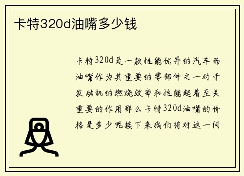 卡特320d油嘴多少钱